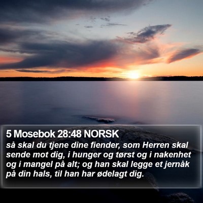 5 Mosebok 28:48 NORSK Bible Verse Image
