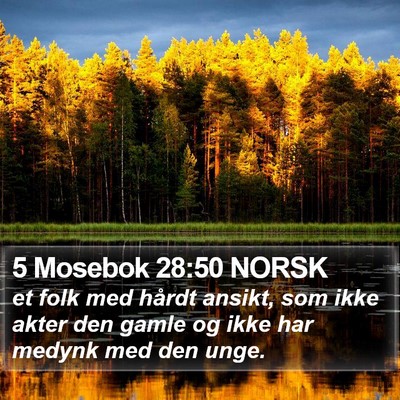 5 Mosebok 28:50 NORSK Bible Verse Image