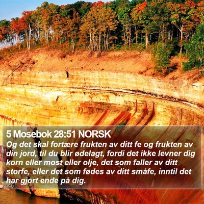 5 Mosebok 28:51 NORSK Bible Verse Image