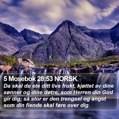 5 Mosebok 28:53 NORSK Bible Verse Image