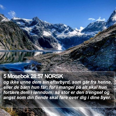 5 Mosebok 28:57 NORSK Bible Verse Image