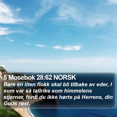 5 Mosebok 28:62 NORSK Bible Verse Image