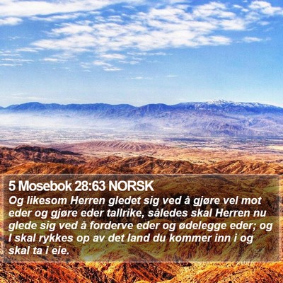 5 Mosebok 28:63 NORSK Bible Verse Image