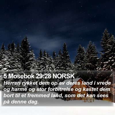 5 Mosebok 29:28 NORSK Bible Verse Image