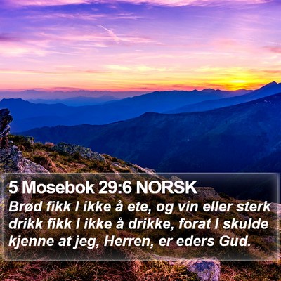 5 Mosebok 29:6 NORSK Bible Verse Image
