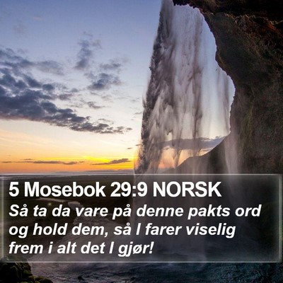 5 Mosebok 29:9 NORSK Bible Verse Image