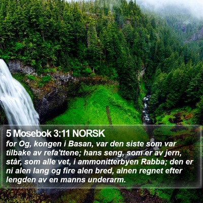 5 Mosebok 3:11 NORSK Bible Verse Image