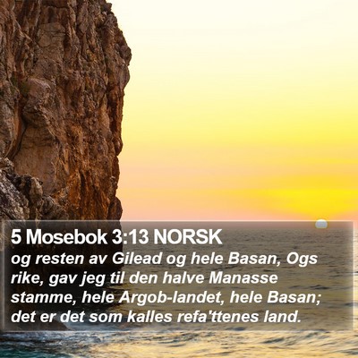 5 Mosebok 3:13 NORSK Bible Verse Image