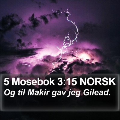 5 Mosebok 3:15 NORSK Bible Verse Image