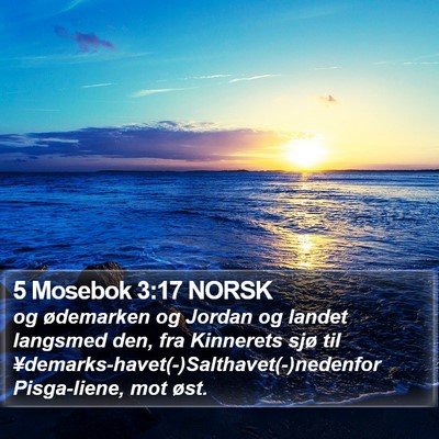 5 Mosebok 3:17 NORSK Bible Verse Image