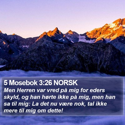 5 Mosebok 3:26 NORSK Bible Verse Image