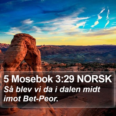 5 Mosebok 3:29 NORSK Bible Verse Image