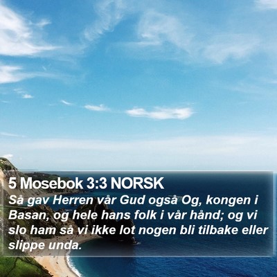 5 Mosebok 3:3 NORSK Bible Verse Image