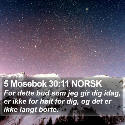 5 Mosebok 30:11 NORSK Bible Verse Image