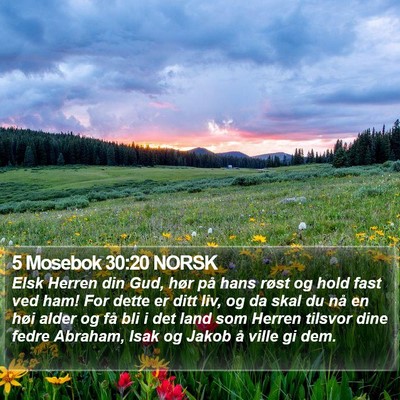 5 Mosebok 30:20 NORSK Bible Verse Image