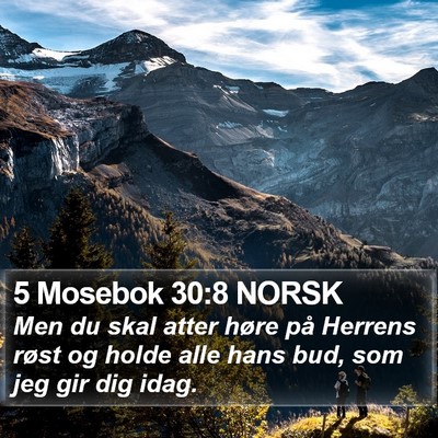 5 Mosebok 30:8 NORSK Bible Verse Image