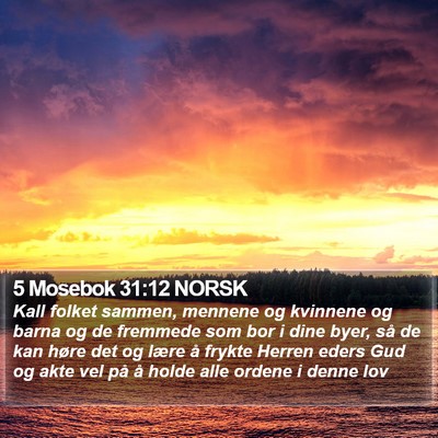5 Mosebok 31:12 NORSK Bible Verse Image