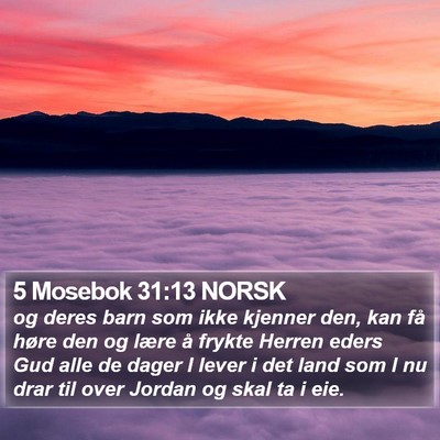 5 Mosebok 31:13 NORSK Bible Verse Image