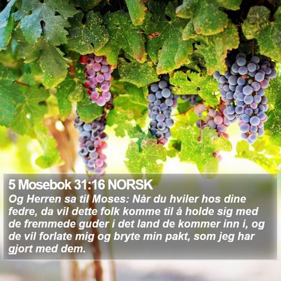 5 Mosebok 31:16 NORSK Bible Verse Image
