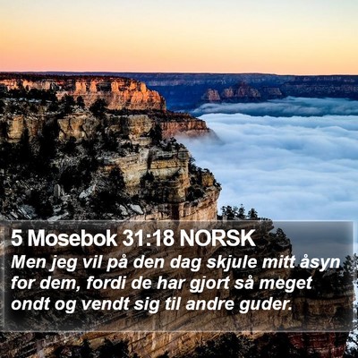5 Mosebok 31:18 NORSK Bible Verse Image