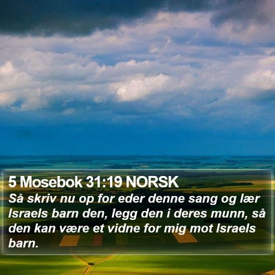 5 Mosebok 31:19 NORSK Bible Verse Image
