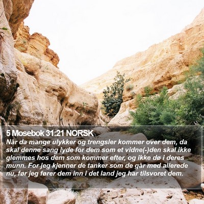 5 Mosebok 31:21 NORSK Bible Verse Image