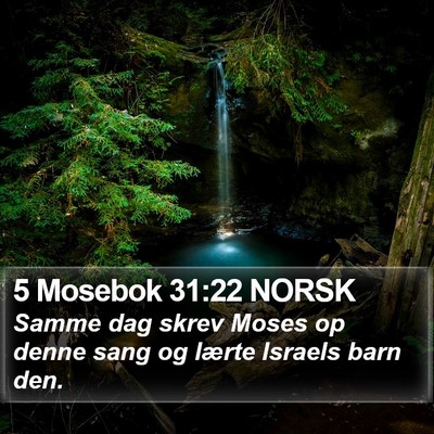 5 Mosebok 31:22 NORSK Bible Verse Image