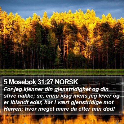 5 Mosebok 31:27 NORSK Bible Verse Image