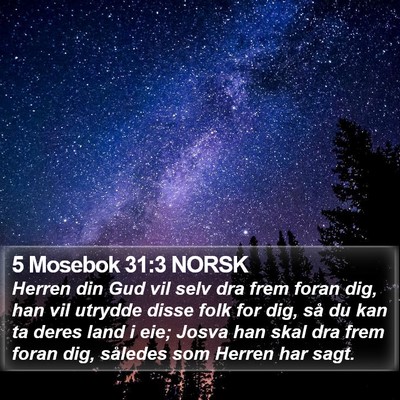 5 Mosebok 31:3 NORSK Bible Verse Image