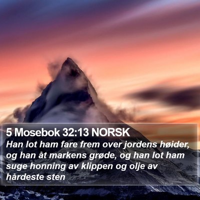 5 Mosebok 32:13 NORSK Bible Verse Image