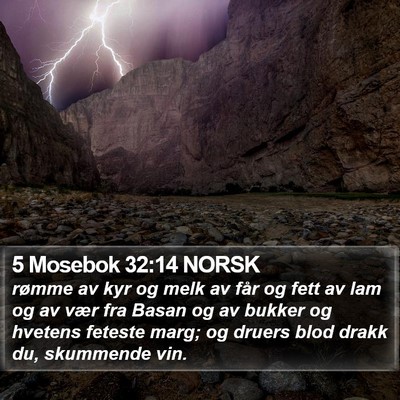 5 Mosebok 32:14 NORSK Bible Verse Image