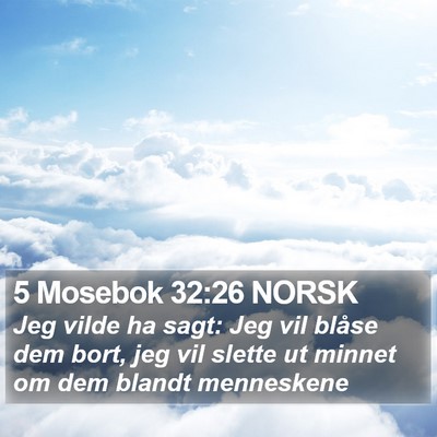 5 Mosebok 32:26 NORSK Bible Verse Image