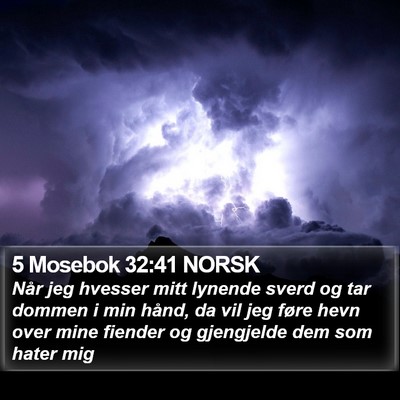 5 Mosebok 32:41 NORSK Bible Verse Image