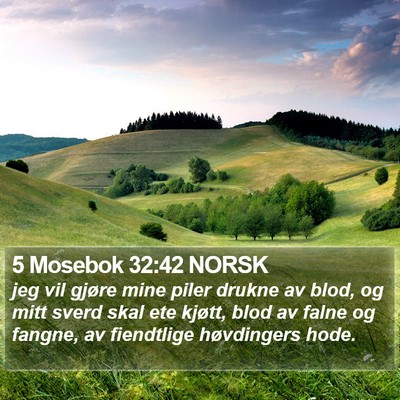 5 Mosebok 32:42 NORSK Bible Verse Image