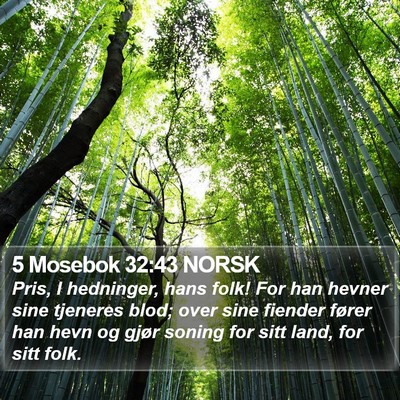 5 Mosebok 32:43 NORSK Bible Verse Image