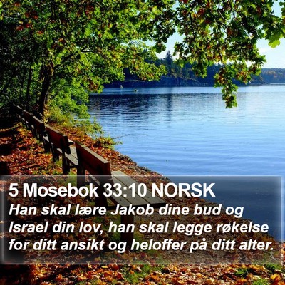 5 Mosebok 33:10 NORSK Bible Verse Image