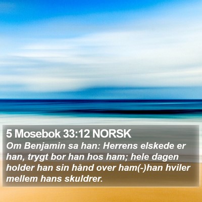 5 Mosebok 33:12 NORSK Bible Verse Image