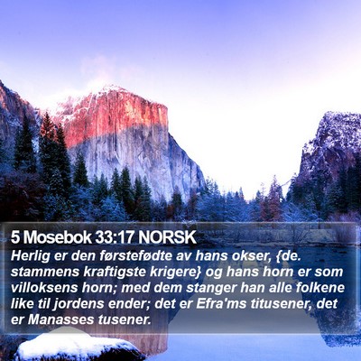 5 Mosebok 33:17 NORSK Bible Verse Image