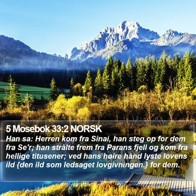 5 Mosebok 33:2 NORSK Bible Verse Image