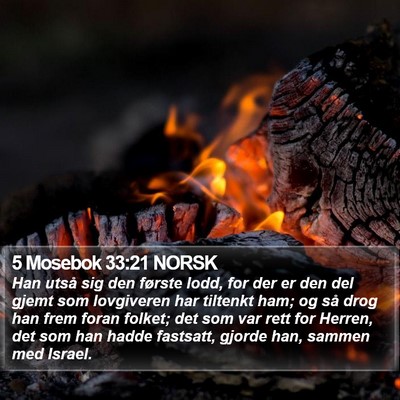 5 Mosebok 33:21 NORSK Bible Verse Image