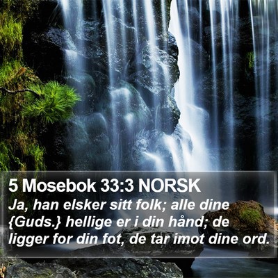 5 Mosebok 33:3 NORSK Bible Verse Image