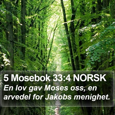 5 Mosebok 33:4 NORSK Bible Verse Image