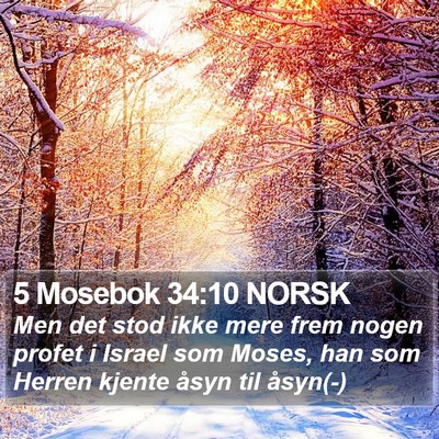 5 Mosebok 34:10 NORSK Bible Verse Image