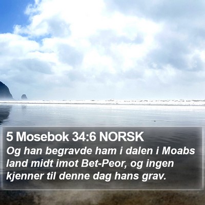 5 Mosebok 34:6 NORSK Bible Verse Image