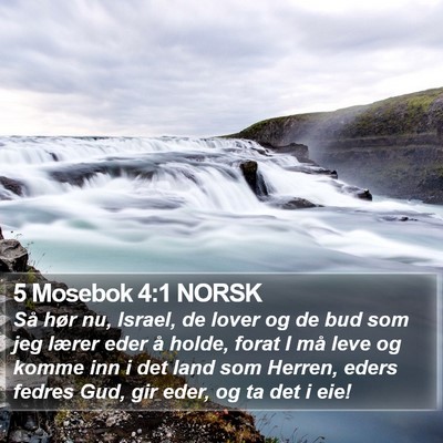 5 Mosebok 4:1 NORSK Bible Verse Image