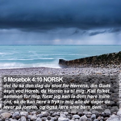 5 Mosebok 4:10 NORSK Bible Verse Image