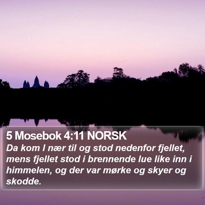 5 Mosebok 4:11 NORSK Bible Verse Image