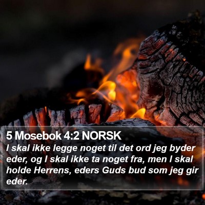 5 Mosebok 4:2 NORSK Bible Verse Image
