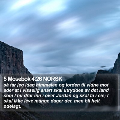 5 Mosebok 4:26 NORSK Bible Verse Image