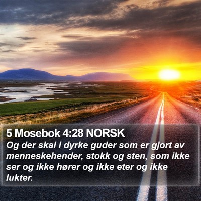 5 Mosebok 4:28 NORSK Bible Verse Image
